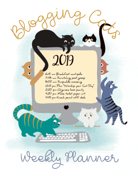 2019 Blogging Cats Weekly Calendar